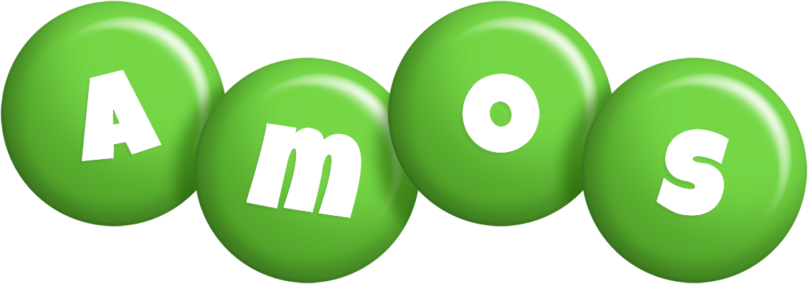 Amos candy-green logo