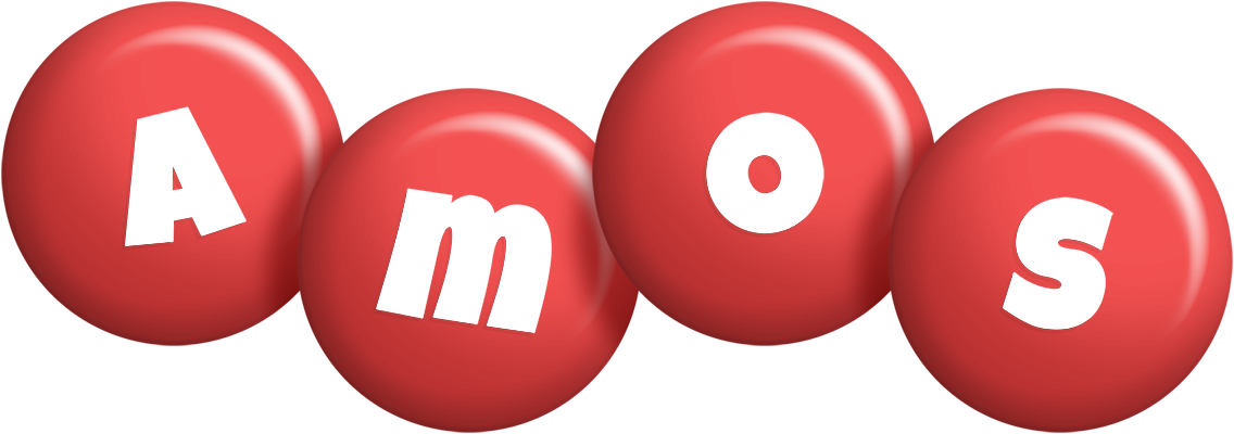 Amos candy-red logo