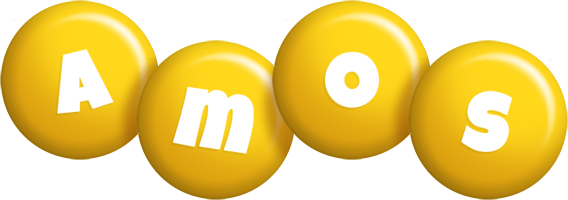 Amos candy-yellow logo