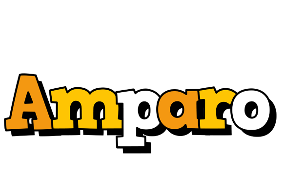 Amparo cartoon logo
