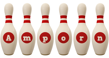 Amporn bowling-pin logo