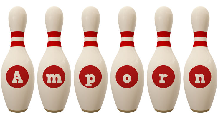 Amporn bowling-pin logo