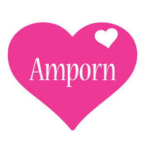 Amporn love-heart logo