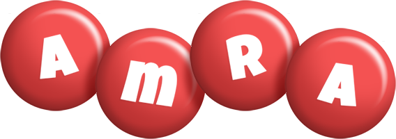 Amra candy-red logo