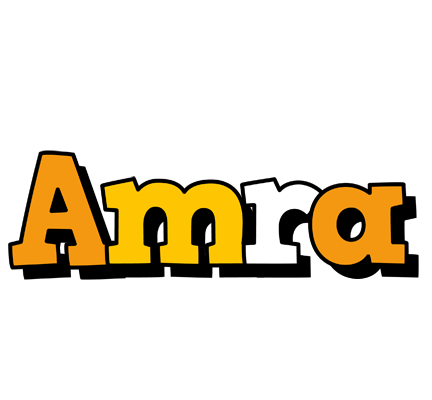 Amra cartoon logo