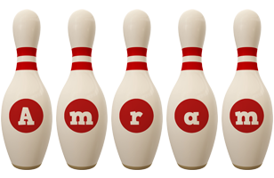 Amram bowling-pin logo