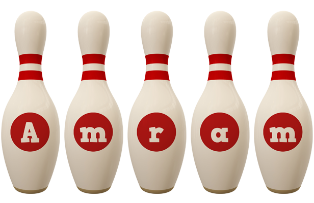Amram bowling-pin logo