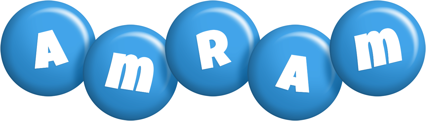 Amram candy-blue logo