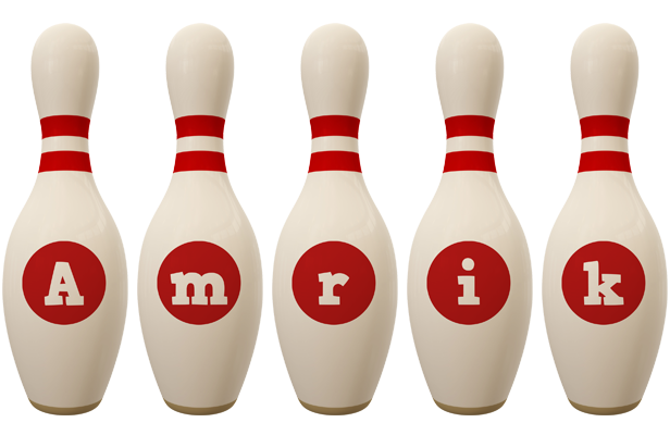 Amrik bowling-pin logo