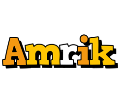 Amrik cartoon logo