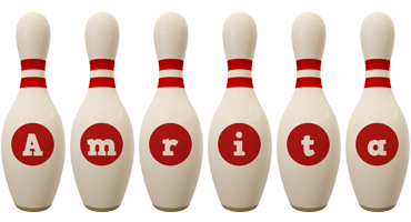 Amrita bowling-pin logo