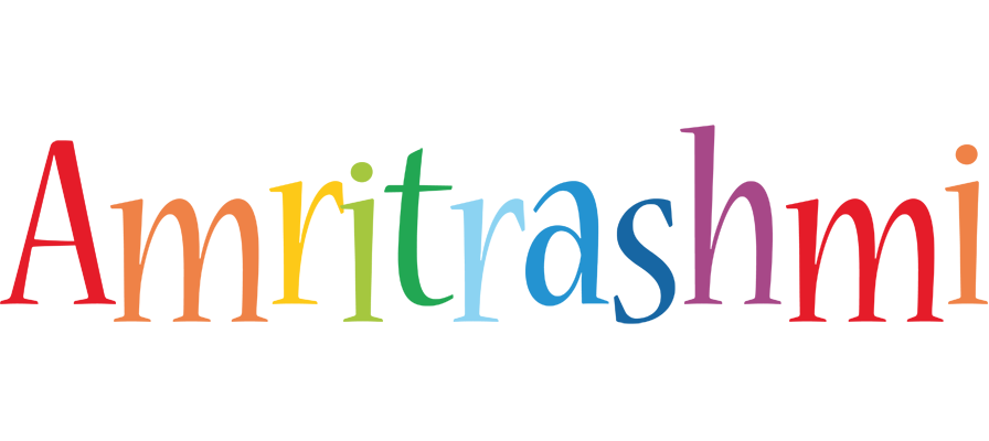 Amritrashmi birthday logo