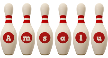 Amsalu bowling-pin logo