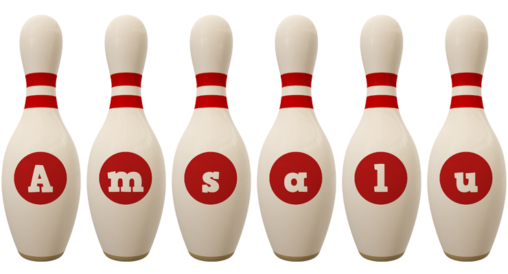 Amsalu bowling-pin logo