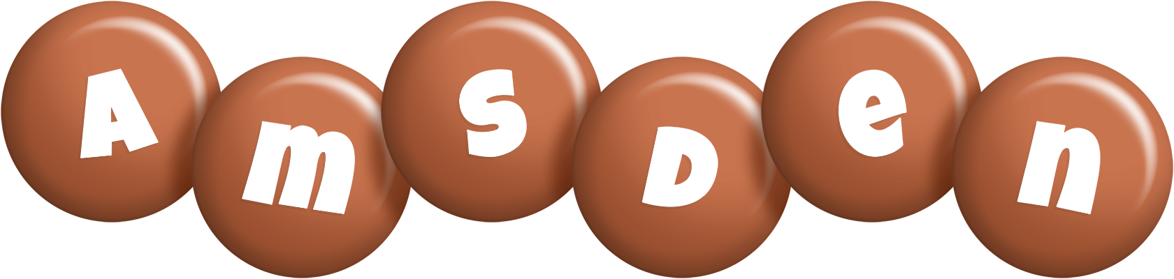 Amsden candy-brown logo