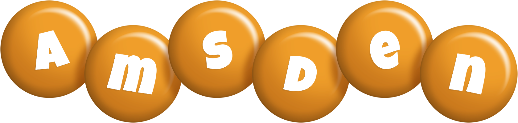 Amsden candy-orange logo