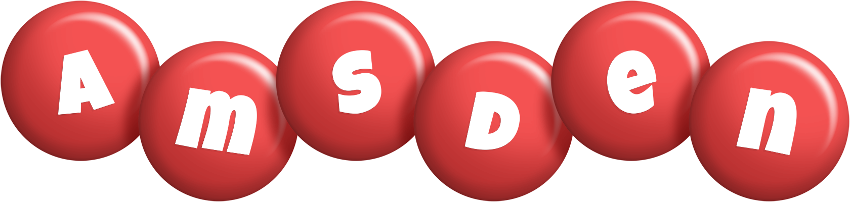Amsden candy-red logo