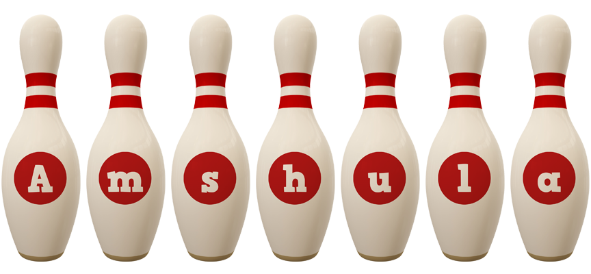 Amshula bowling-pin logo