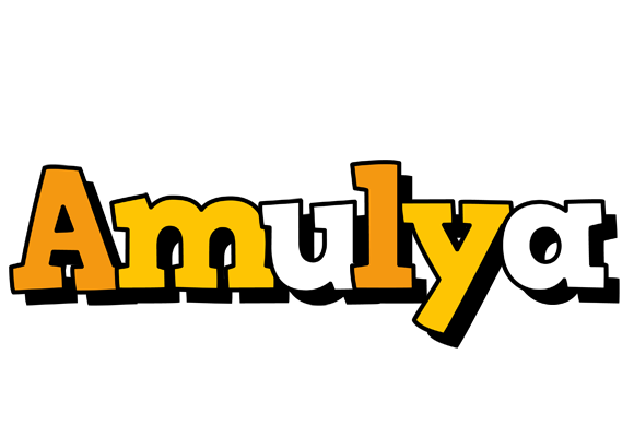 Amulya cartoon logo