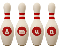 Amun bowling-pin logo