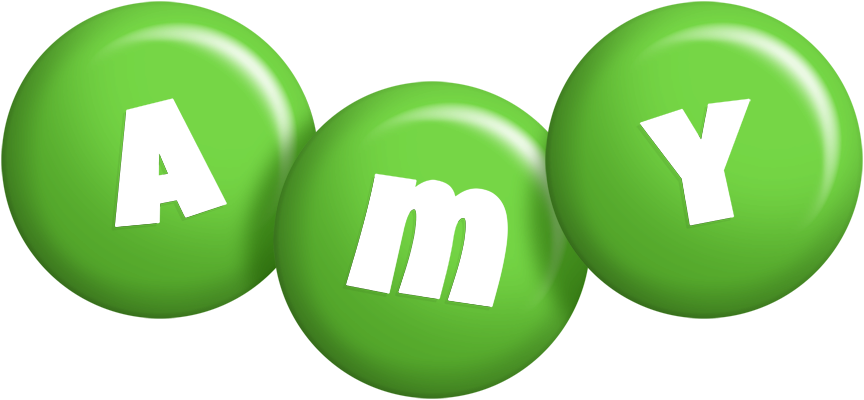 Amy candy-green logo