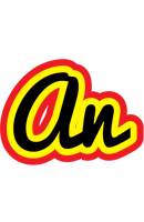 An flaming logo