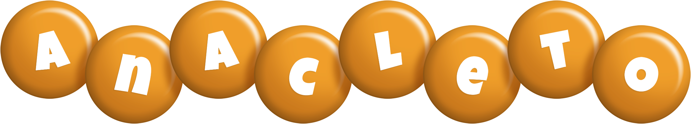 Anacleto candy-orange logo