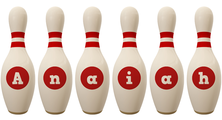 Anaiah bowling-pin logo