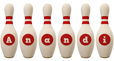 Anandi bowling-pin logo