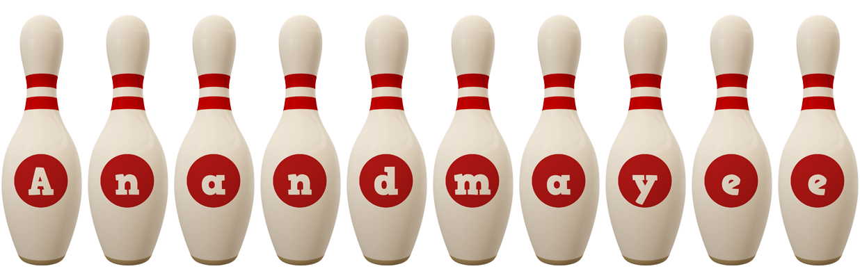 Anandmayee bowling-pin logo