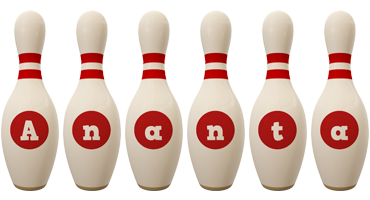 Ananta bowling-pin logo