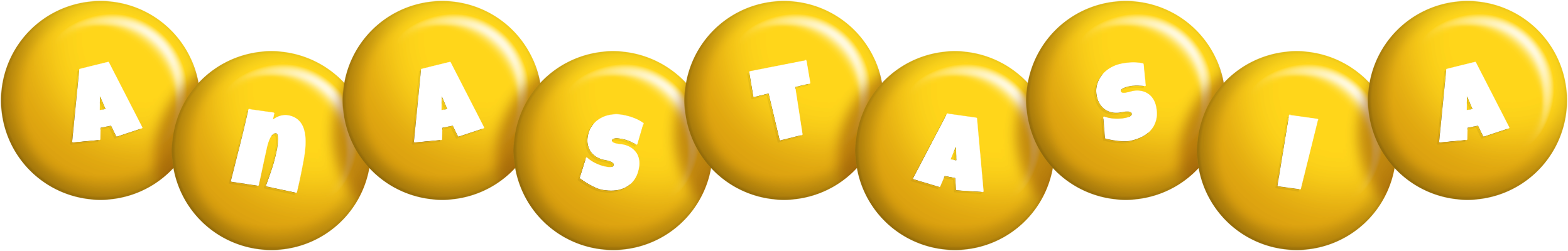 Anastasia candy-yellow logo