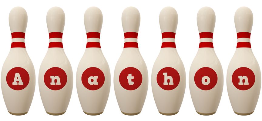 Anathon bowling-pin logo