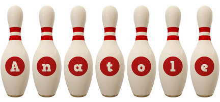 Anatole bowling-pin logo