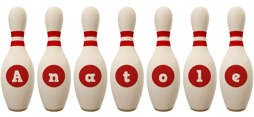 Anatole bowling-pin logo