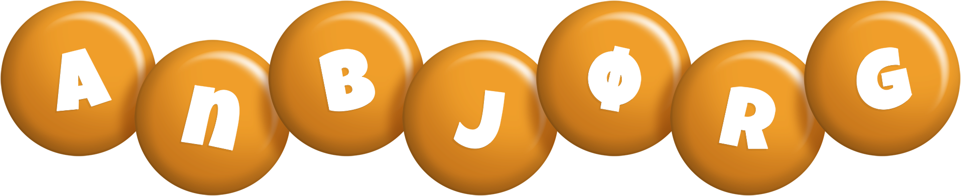 Anbjørg candy-orange logo