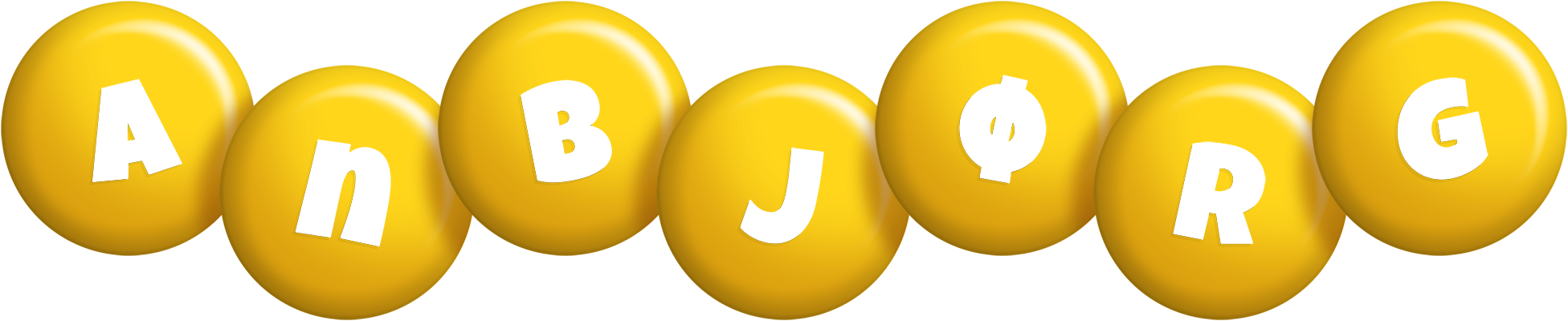 Anbjørg candy-yellow logo