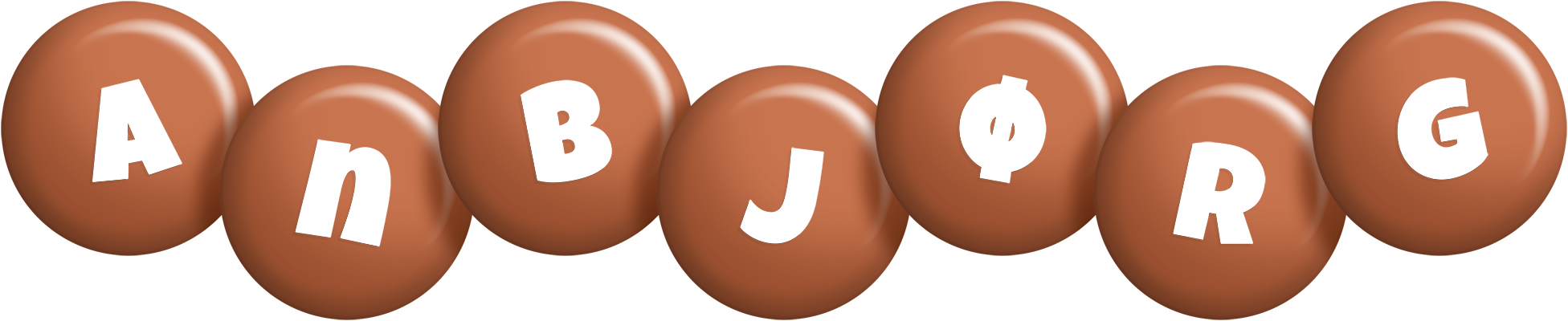 Anbjørg candy-brown logo