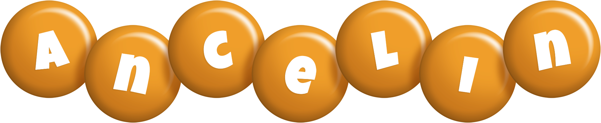 Ancelin candy-orange logo