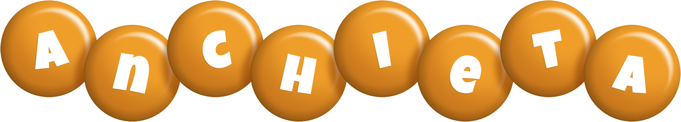 Anchieta candy-orange logo