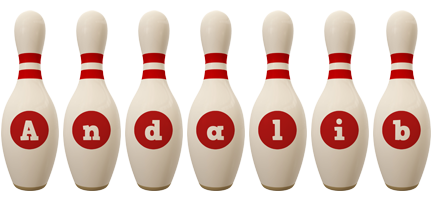 Andalib bowling-pin logo