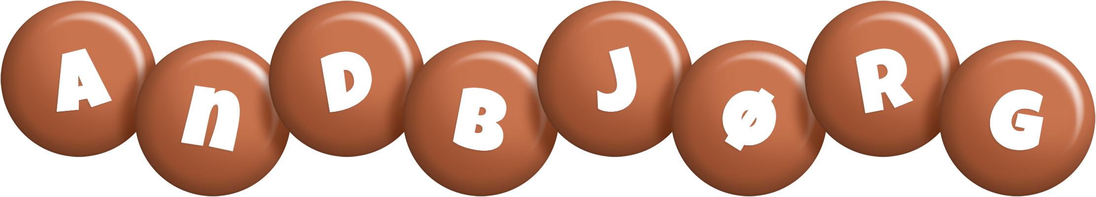 Andbjørg candy-brown logo