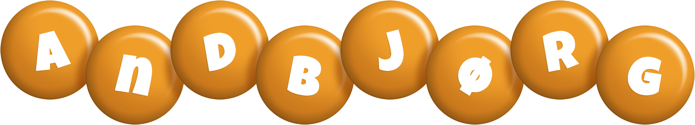Andbjørg candy-orange logo