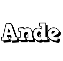 Ande snowing logo