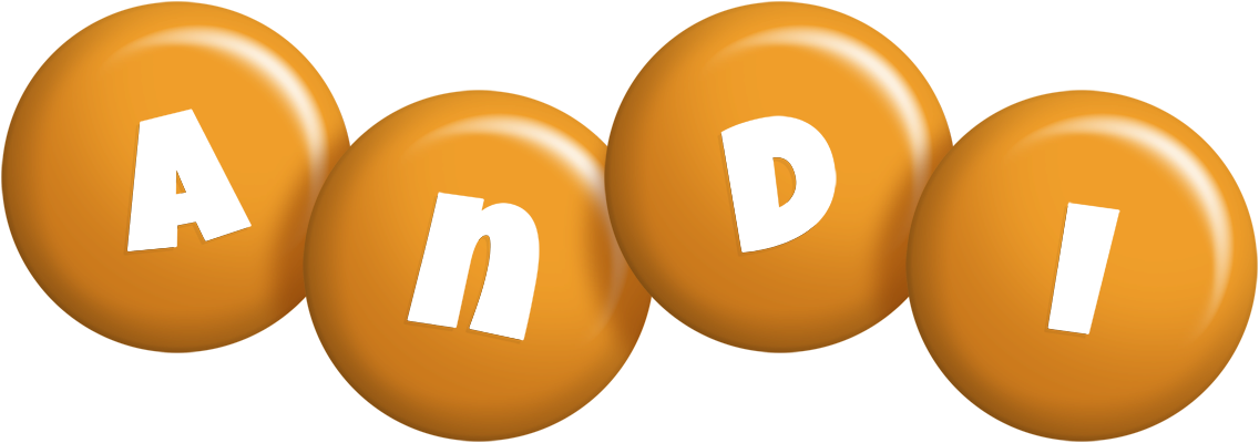 Andi candy-orange logo