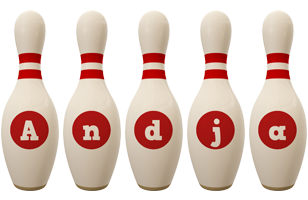 Andja bowling-pin logo