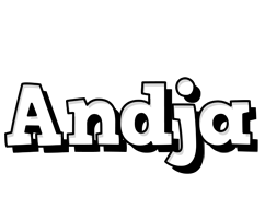 Andja snowing logo