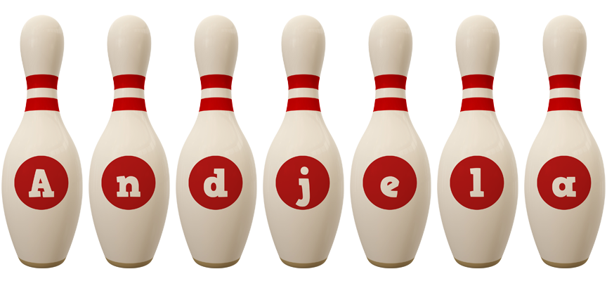 Andjela bowling-pin logo