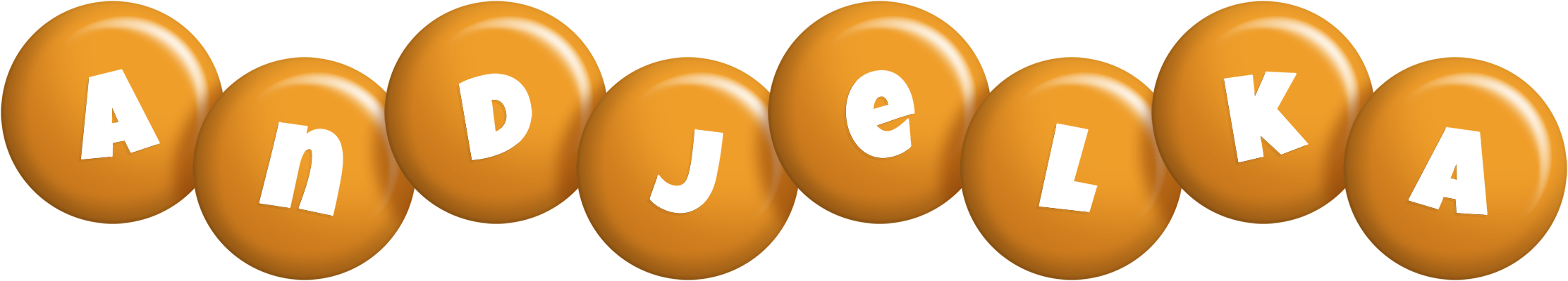Andjelka candy-orange logo