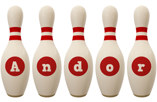 Andor bowling-pin logo